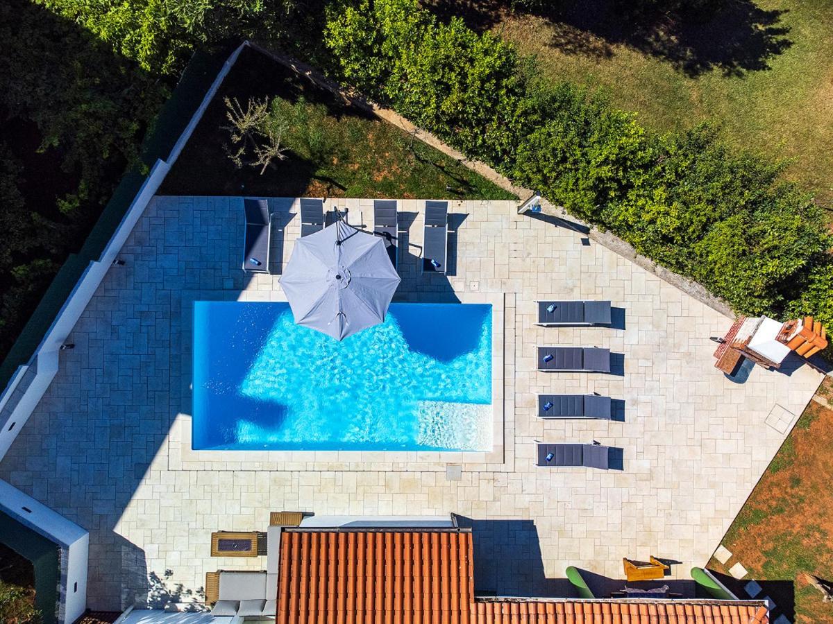 Big Swimming Pool Apartment Monvidal Pula Bagian luar foto